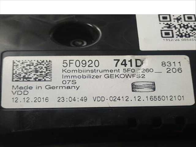 Foto 2ª: Cuadro de Instrumentos Seat Leon 1.6 TDI (2012)