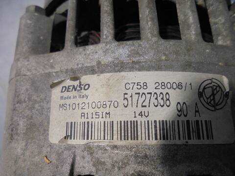 Foto 3ª: Alternador Fiat Stilo 1.9 8V JTD CAT 939A1000 - 192A8000) 120CV 88KW (2007)