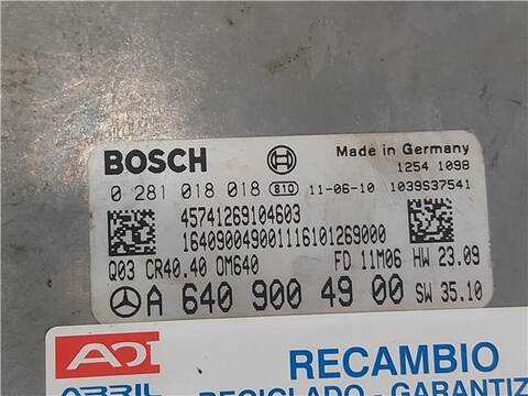 Foto 3ª: Centralita Motor ECU Mercedes Clase A 140 2.0 A 180 CDI 169.007) 109CV 80KW [OM 640.940] (2011)