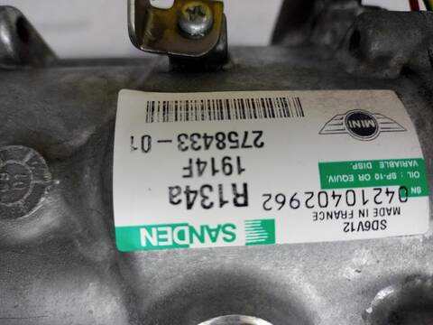 Foto 2ª: Compresor Aire Acondicionado Mini Mini COOPER 120CV [N12B16A] (2006)