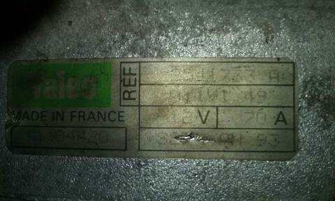 Foto 3ª: Alternador Peugeot 306 1.9 DIESEL BERLINA 69CV 51KW [D9B] (1994)