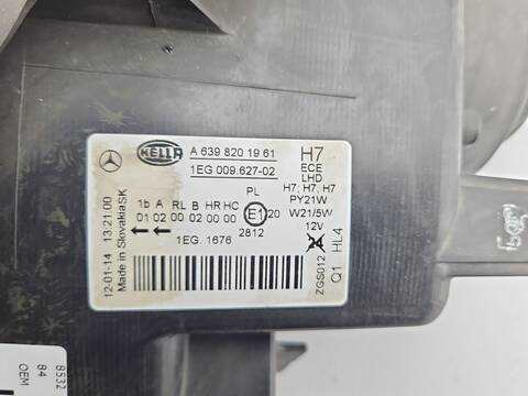 Foto 4ª: Faro Derecho Mercedes Vito 110 CDI 639.601 639.603 639.605) 95CV 70KW FURGONETA [OM 651.940] (2014)