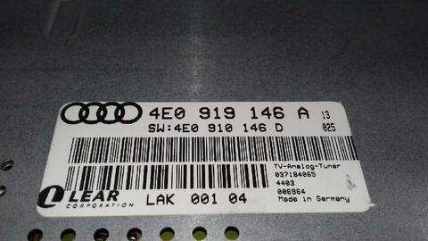 Foto 3ª: Sistema Audio Radio CD Audi A6 3.0 V6 24V TDI BERLINA 225CV 165KW [BMK] (2004)