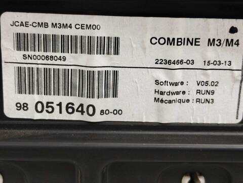 Foto 4ª: Cuadro de Instrumentos Citroen C Elysee SEDUCTION 92CV 68KW [9H06] (2013)