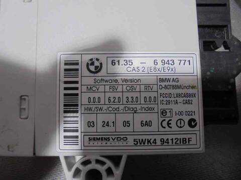 Foto 4ª: Centralita Inmovilizador Bmw Serie 1 114 118D BERLINA 143CV 105KW [204D4] (2005)