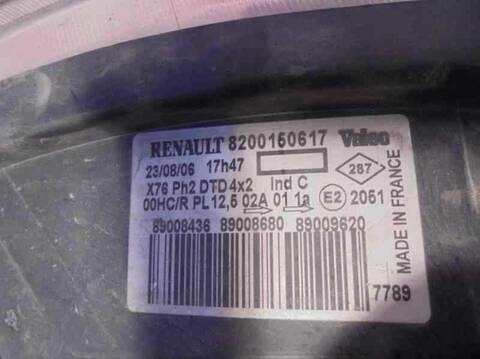 Foto 3ª: Faro Derecho Renault Kangoo 1.5 DCI DIESEL 65CV 48KW [K9K B7] (2006)