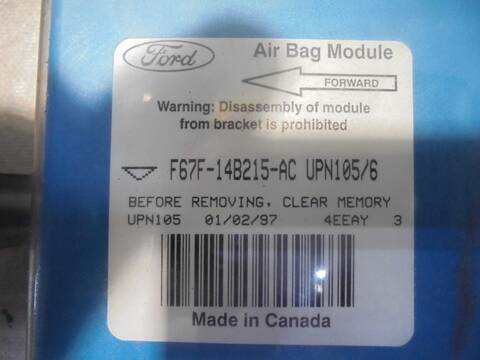 Foto 3ª: Centralita Airbag Ford Explorer 4.0 V6 CAT 207CV 152KW [XS] (1997)