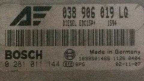 Foto 3ª: Centralita Motor ECU Seat Alhambra 1.9 TDI 115CV 85KW [AUY] (2003)