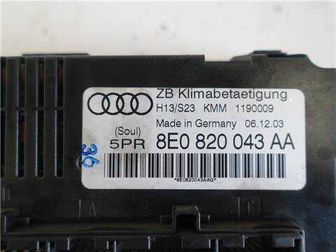Foto 3ª: Mando Climatizador Audi A4 1.9 TDI 96KW) AVANT 130CV [AVF] (2004)