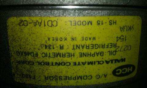 Foto 2ª: Compresor Aire Acondicionado Hyundai Matrix 1.6 CAT 103CV 76KW [G4ED] (2004)