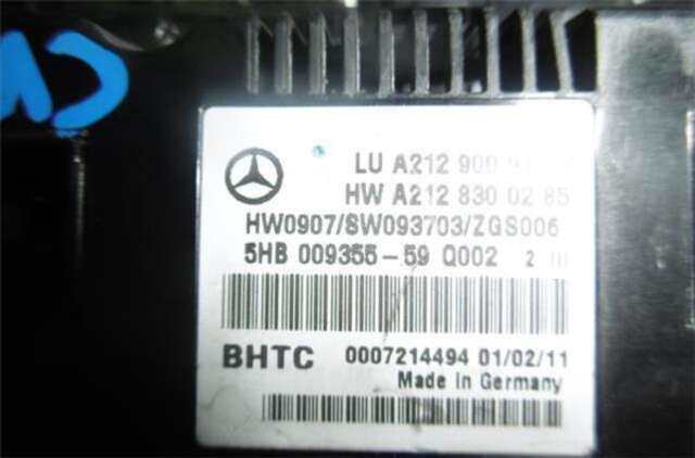 Foto 3ª: Mando Climatizador Mercedes Clase E 180 1.8 E 250 CGI BLUEEFFICIENCY (212.247) [1.8 LTR. - 150 KW CGI CAT] [271860]