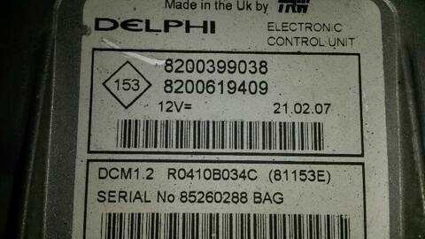 Foto 3ª: Centralita Motor ECU Renault Clio EXCEPTION 86CV 63KW [K9K766] (2005)