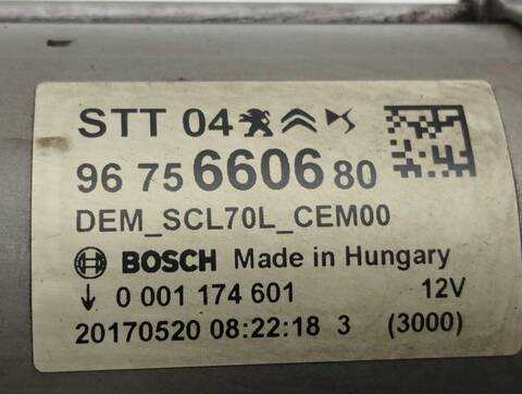 Foto 2ª: Motor de Arranque DS 4 BASIS 120CV 88KW [BH01] (2017)