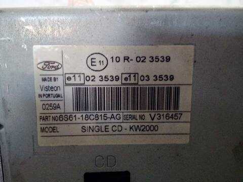 Foto 3ª: Sistema Audio Radio CD Ford Fiesta AMBIENTE 68CV 50KW [F6JB] (2007)