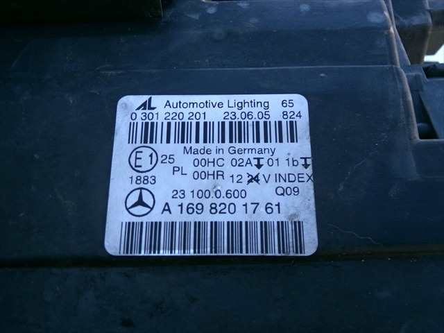 Foto 2ª: Faro Izquierdo Mercedes Clase B 200 2.0 CDI W245,2005-2008 (2006)