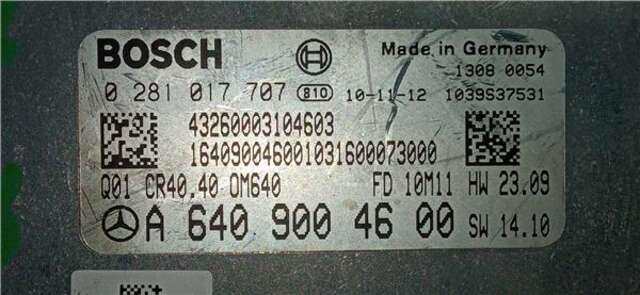 Foto 1ª: Centralita Motor ECU Mercedes Clase A 140 2.0 A 180 CDI (169.007) [2.0 LTR. - 80 KW CDI CAT] [OM 640.940]