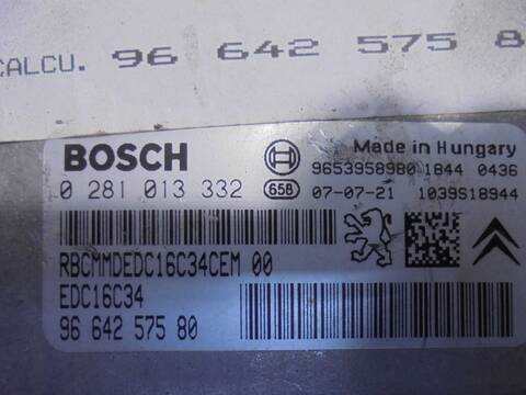 Foto 3ª: Centralita Motor ECU Peugeot 308 SPORT 109CV 80KW [9HZ] (2007)