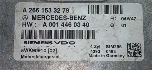Foto 1ª: Centralita Motor ECU Mercedes Clase A 140 1.5 A 150 (169.031) [1.5 LTR. - 70 KW CAT] [M 266.920]
