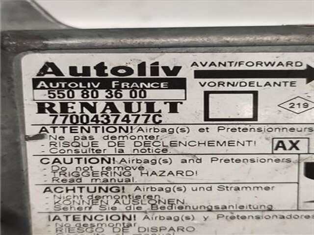 Foto 2ª: Centralita Airbag Renault Megane 1.4 16V (BA0D. BA1H. BA0W. BA10) I (BA0/1_) [K4J 750]