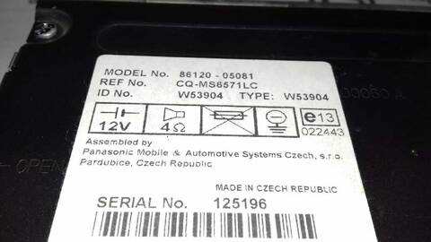 Foto 3ª: Sistema Audio Radio CD Toyota Avensis 2.2 D-4D CAT BERLINA 150CV 110KW [2AD] (2005)
