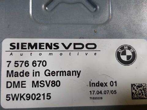 Foto 3ª: Centralita Motor ECU Bmw X3 2.5SI 218CV 160KW [N52B25A] (2007)
