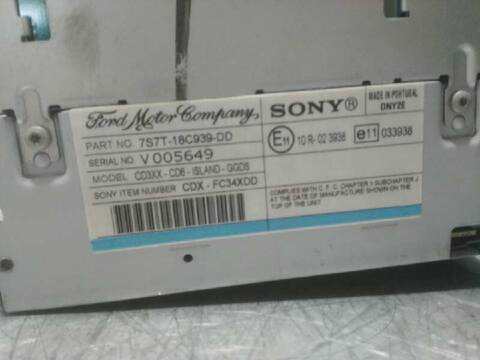 Foto 3ª: Sistema Audio Radio CD Ford Mondeo GHIA X 140CV 103KW [QXBB] (2010)