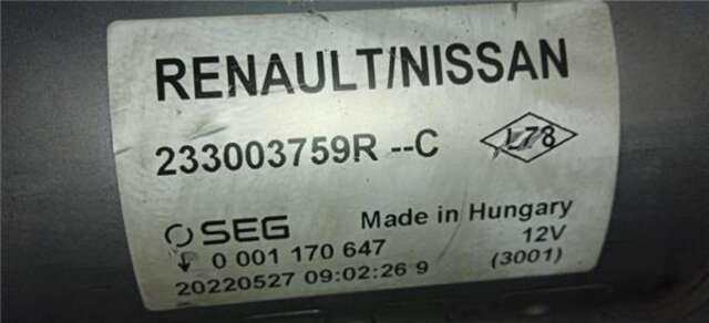 Motor de Arranque Mercedes Citan 1.5 110 CDI STANDARD (420.623) [1.5 LTR. - 70 KW CDI CAT]