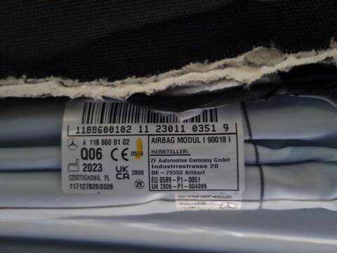 Foto 2ª: Airbag Cortina Delantero Derecho Mercedes Clase CLA 200 1.3 GASOLINA M282.914 C118 118.387) [282914] (2023)