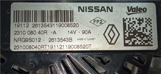 Alternador Renault Clio 1.0 BUSINESS EDITION [1.0 LTR. - 74 KW TCE BIVALENT. GASOLINA - GPL]