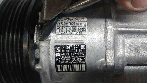 Foto 3ª: Compresor Aire Acondicionado Peugeot 3008 1.5 BLUEHDI 130 131CV 96KW [YH01] (2023)