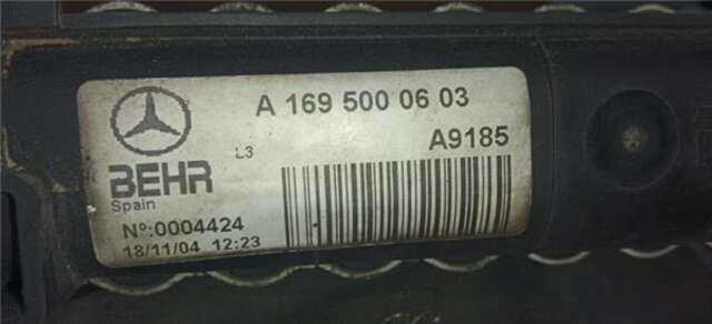 Foto 1ª: Radiador Motor Mercedes Clase A 140 2.0 A 160 CDI (169.006) [2.0 LTR. - 60 KW CDI CAT] [OM 640.942]