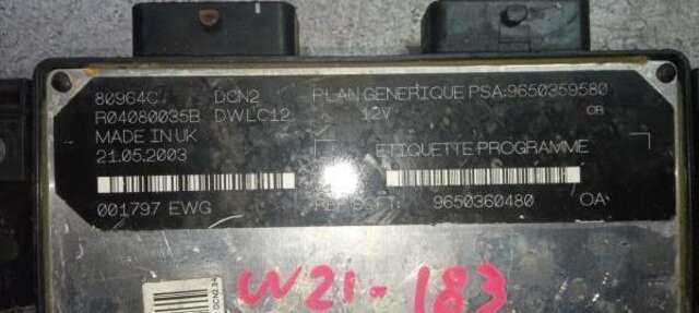 Centralita Motor ECU Peugeot Partner 1.9 D