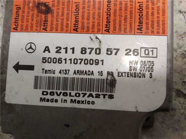 Foto 3ª: Centralita Airbag Mercedes Clase E 180 3.0 E 280 CDI (211.020) [3.0 LTR. - 140 KW CDI CAT]