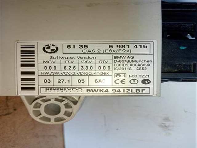 Foto 3ª: Centralita Motor ECU Bmw Serie 1 114 116D 1 16V CAT 116CV [D204D4] (2004)