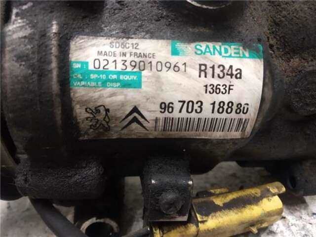 Foto 3ª: Compresor Aire Acondicionado Peugeot 207 1.6 SPORT [1.6 LTR. - 80 KW HDI FAP CAT (9HZ - DV6TED4)] [9HZ / DV6TED4]