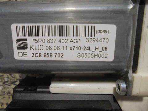Foto 3ª: Elevalunas Eléctrico Delantero Izquierdo Seat Altea 1.6 TDI 105CV 77KW [CAY] (2012)