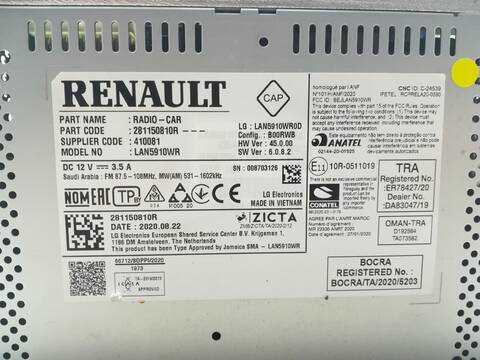 Foto 2ª: Sistema Audio Radio CD Dacia Sandero H4D470 (2021)