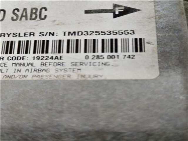 Foto 3ª: Centralita Airbag Chrysler Grand Voyager 3.3 G 6V (VARIANTE YB1R) [R(VIN) OR 3.3]