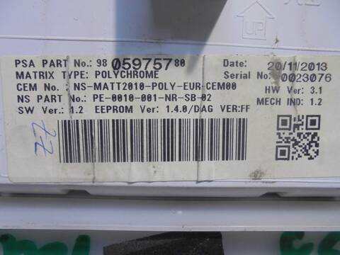 Foto 3ª: Cuadro de Instrumentos Peugeot 208 1.6 16V HDI FAP 92CV 68KW [9H06] (2014)