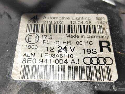 Foto 3ª: Faro Derecho Audi A4 2.0 TDI 140CV [BLB] (2004)