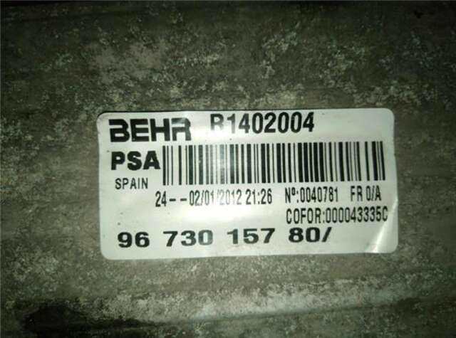 Intercooler Peugeot 5008 2.0 ACTIVE [2.0 LTR. - 110 KW 16V HDI FAP CAT (RHE - DW10CTED4)]