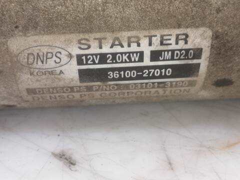 Foto 2ª: Motor de Arranque Kia Sportage D4EA (2007)