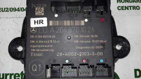 Foto 2ª: Centralita Cierre Centralizado Mercedes Clase C 160 220 T CDI 204.208) 170CV 125KW FAMILIAR [OM646811] (2008)