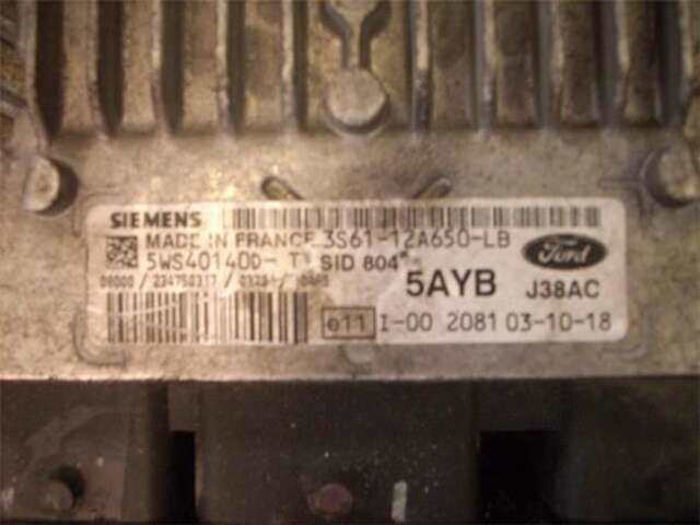 Foto 2ª: Centralita Motor ECU Ford Fiesta 1.4 AMBIENTE [1.4 LTR. - 50 KW TDCI CAT] [F6JA]