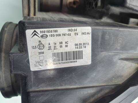 Foto 2ª: Faro Derecho Citroen C3 EXCLUSIVE PICASSO 92CV 68KW [9H06] (2013)