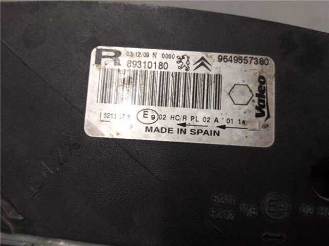 Foto 3ª: Faro Derecho Citroen Xsara 1.6 HDI [9HX (DV6ATED4)]
