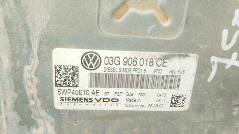 Foto 4ª: Centralita Motor ECU Volkswagen Passat TRENDLINE BERLINA 140CV 103KW [BKP] (2007)