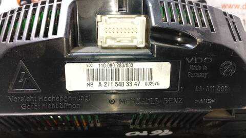 Cuadro de Instrumentos Mercedes Clase E 180 E 200 CDI 211.007) BERLINA 136CV 100KW