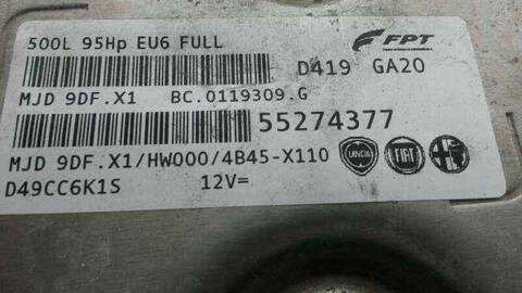 Foto 2ª: Centralita Motor ECU Fiat 500 1.3 16V JTD CAT 84CV 62KW (2012)