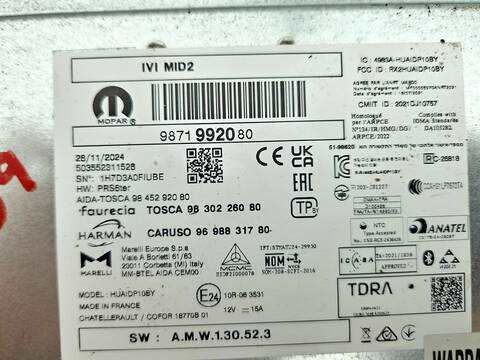 Foto 4ª: Sistema Audio Radio CD Opel Mokka 1.2 76) 136CV 100KW [HN09] (2025)